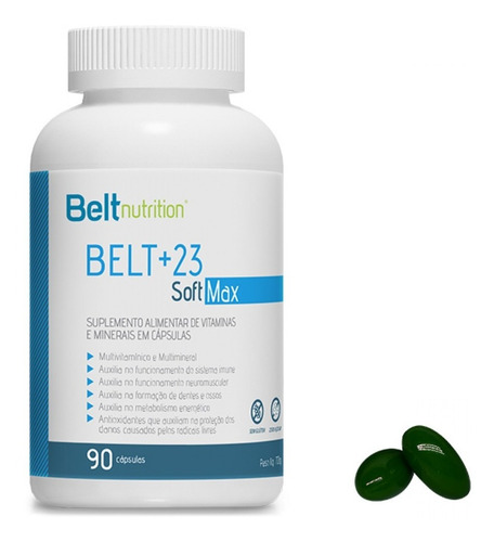 Belt +23 Soft Max - 90 Cápsulas - Belt Nutrition Sabor Neutro