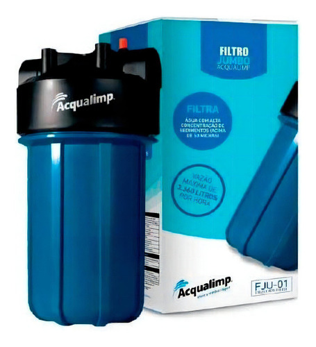 Kit 2 Filtro Jumbo + 3 Refil P/ Filtro Jumbo Acqualimp Cor Azul