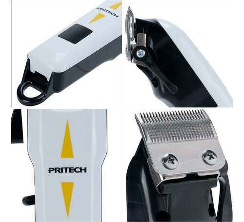 Máquina Cortar Cabelo Aparador Barba Pritech Sem Fio 4 Pente