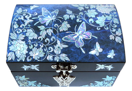 Maddesign Mother Of Pearl Joyero Lacado, Caja De Anillos Con