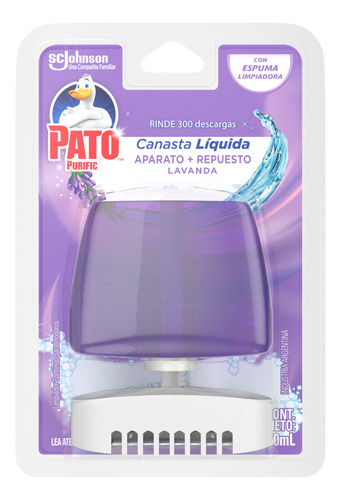 Canasta Líquida Para Inodoro Pato Lavanda Aparato + Repuest 