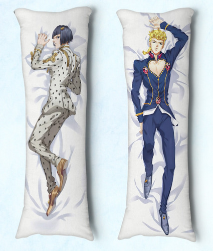 Capa Dakimakura 1,60x50cm Jojo's Giorno Giovanna E Bruno