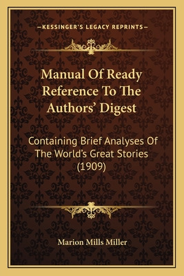 Libro Manual Of Ready Reference To The Authors' Digest: C...