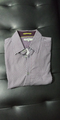 Camisa A Cuadros Color Vino Ted Baker