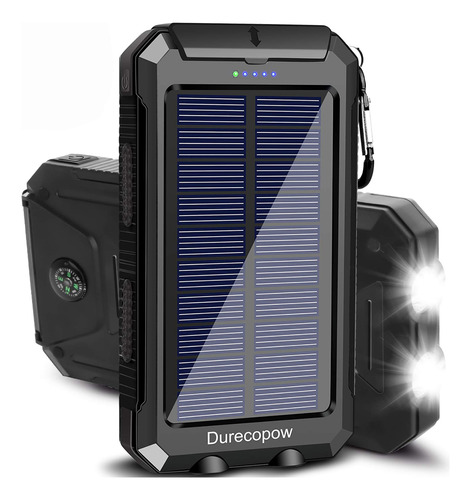 Cargador Solar, Durecopow 20000mah Banco De Energa Solar