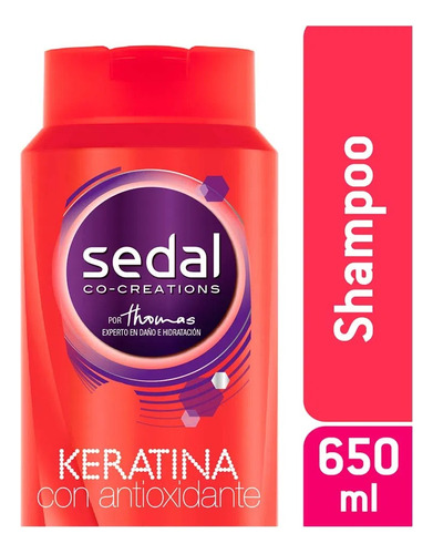 Shampoo Sedal Keratina Antioxidantes  X 650