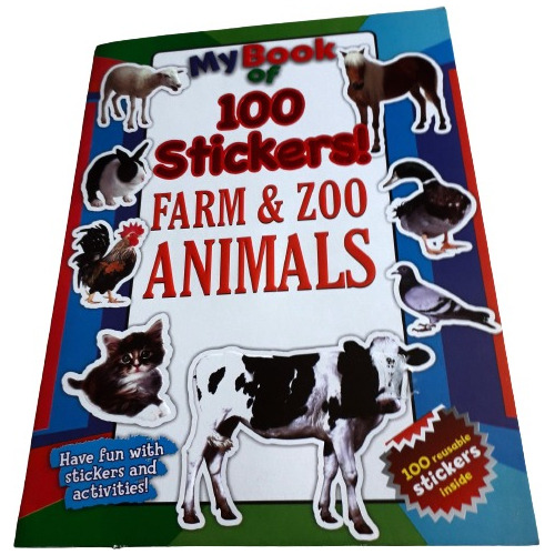 Inglés Básico   Para Niños  Book 0f 100 Stickers  Animals