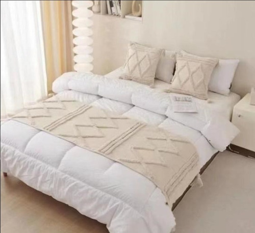 Piecera Bohemia +2 Fundas De Cojín King Y 2plazas 210*70 Cm