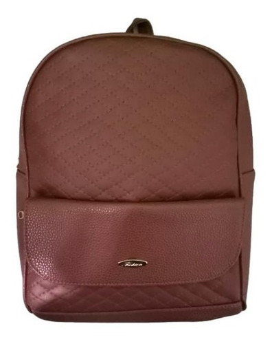 Imagen 1 de 2 de Bolso Mochila Verona Cognac Cafe Premium