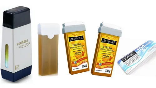 Promo Kit Depiladora Roll On 3 Cartuchos Y 110 Bandas Cml