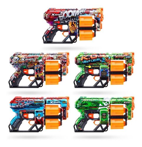 Imagen 6 de 8 de Pistola Lanza Dardos X-shot Skins Dread Diseños Graffiti Ed
