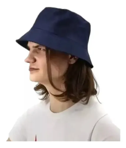 Chapeu Bucket Hat Adulto Infantil Diversas Cores Azul-marinho