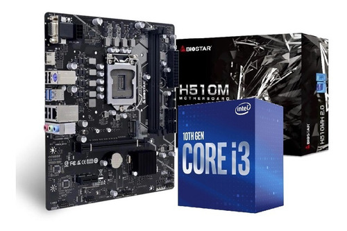 Kit Placa Mãe Biostar H510mh 2.0 Processador Intel I3 10100