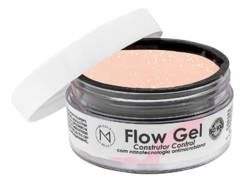 Flow Gel Para Unhas De Fibra Linha Construtor Control - 14g Cor Bubble Shine