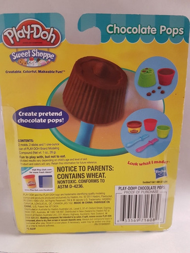 Imagen 2 de 2 de Play Doh Chocolate Pops. Herramientas De Postres