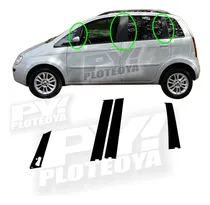 Comprar Calcos Parantes Fiat Idea Negro Mate Liso - Ambos Lados