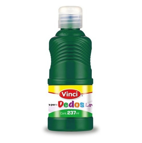 Pintura Vinci Para Dedos Lavable 237 Ml Color Verde