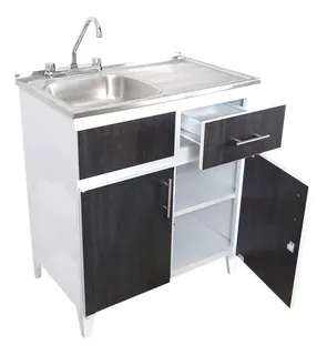 Fregadero Con Tarja Cocina Gabinete De Lamina 80cm Turmalina