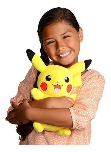 Peluche Pokemon, Pikachu Grande De Felpa De 30 Cm Color Amarillo