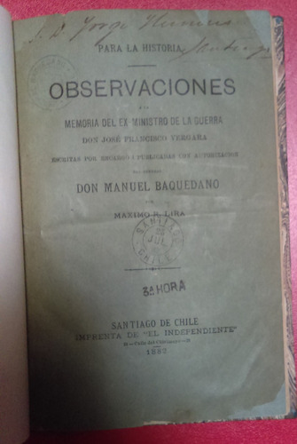 Observaciones Manuel Baquedano Maximo Lira 