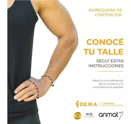 Muñequera Elastica Deportiva Boomerang Tendinitis. Dema.