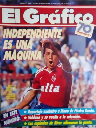 El Grafico 3656 Independiente 7 Chaco 1.boca 0 Platense 1 (Usado)
