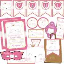 Comprar Kit Imprimible Candybar Gatita Princesa Nena 100% Editable