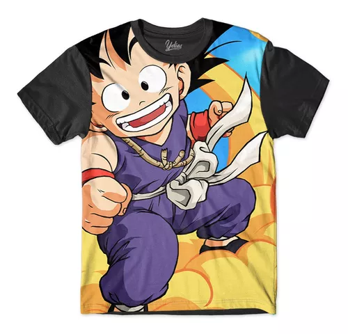 Camiseta Plus Size Goku Desenho Animado