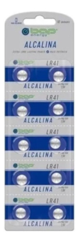 Bateria Pilha Alcalina Lr41 Cartela C/10 Un. Bap G3 Lr41 392