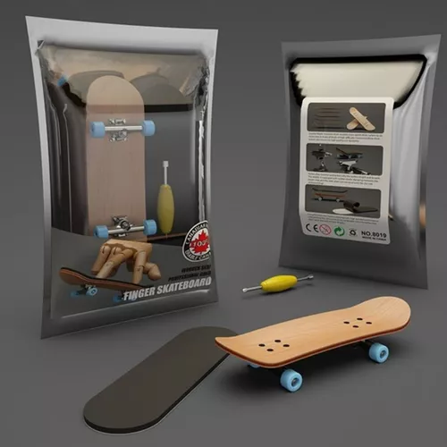 Skate Dedo Profissional De Madeira Com Rolamento Fingerboard