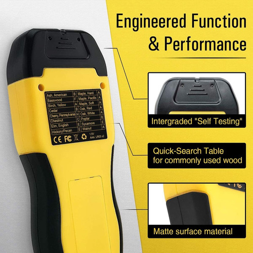 Azuno Medidor De Humedad De Madera, Detector De Humedad De M