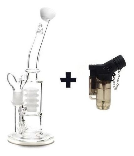 Bong Vidro Squadafum Beehive Percolator 27cm Branco + Brinde