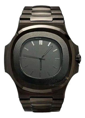 Reloj Elegante Unisex Patek Full Black Negro Hombre Mujer