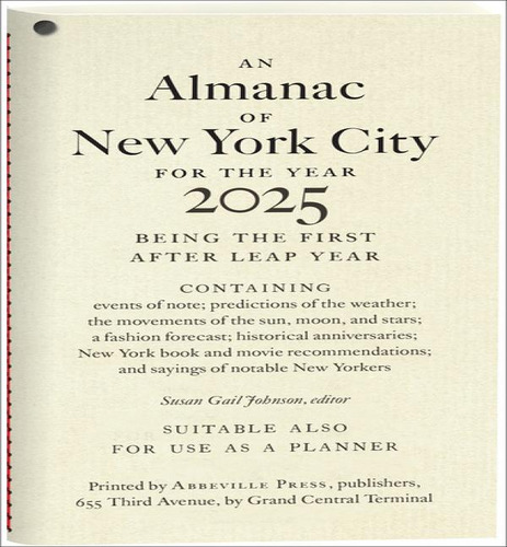 Nyc Almanac 2025, De 2025. Editorial Abbeville En Inglés, 2024