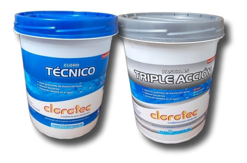 Kit Granulado Lento+pastillas Triple Accion 5 Kg Clorotec