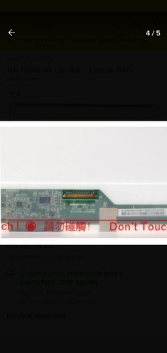 Imagem 3 de 5 de Tela Notebook Led 14.0 - Lenovo G475