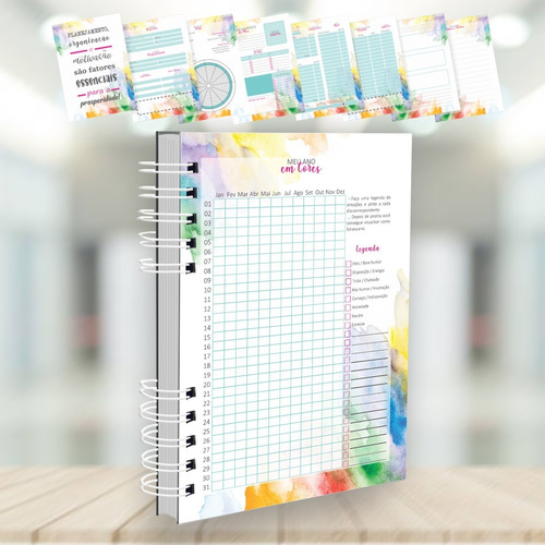 Imagem 4 de 10 de Planner Visão Semanal E Mensal - Coleção Colors