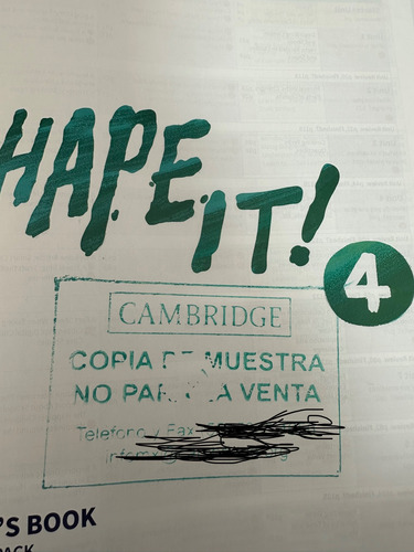 Libro Cambridge Shape It! 4 Its Your World