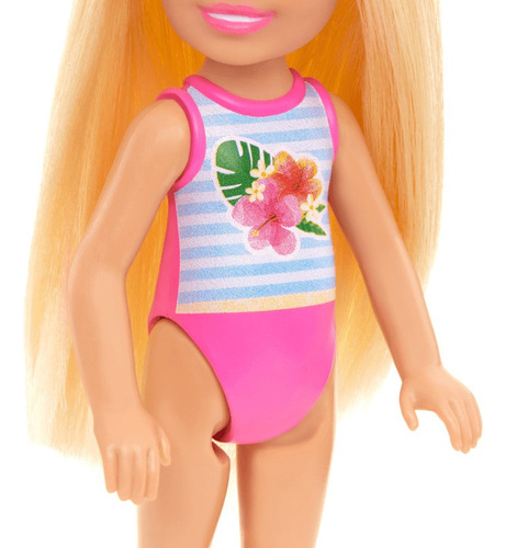 Chelsea Barbie Pequeña Con Traje De Baño Playero