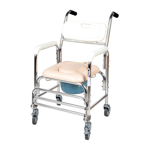 Silla Comodo Ducha Aumento Para Wc Baño 3 En 1 Aluminio Lujo
