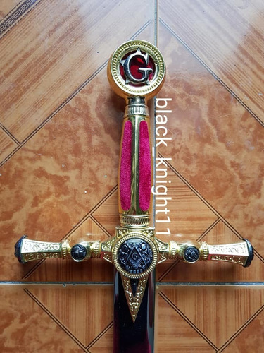 Espada Masonica De Maestro Varios Colores Con Base De Madera