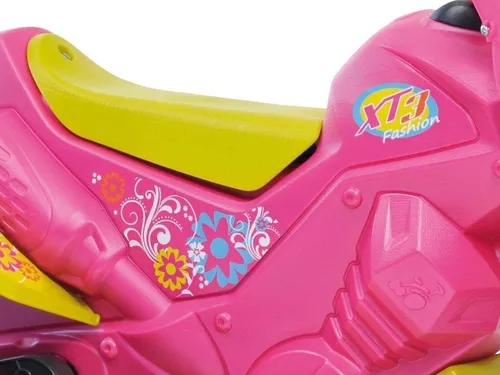 Moto Elétrica Bandeirante Infantil PINK XT3 Até 25kg Rosa