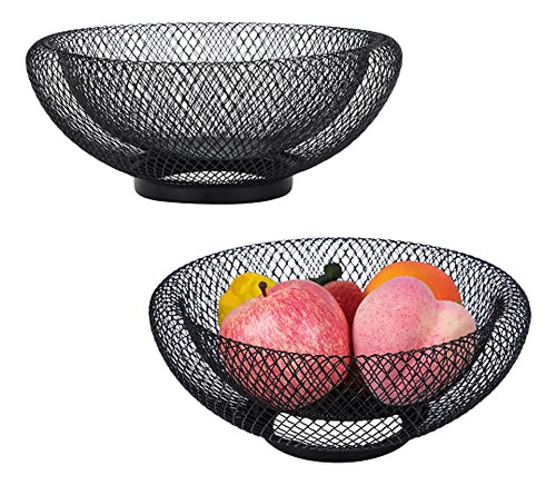 Metal Fruit Basket For Kitchen Counter, Home Decor Vege...