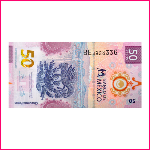 Billete De 50 Pesos Mexicanos Ajolote Serie Be8923336