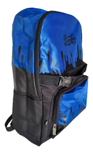 Mochila escolar para jóvenes de Pepsi, espalda reforzada, azul, talla G