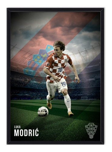 Cuadro Póster Enmarcado Luka Modric Croacia Mundial Qatar 