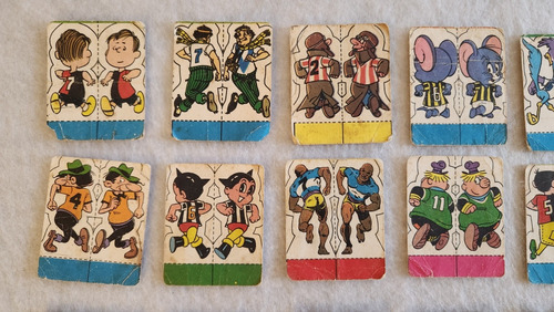 Lote 21 Figuritas Gran Match FĂștbol Dibujos Animados Famosos (Usado)