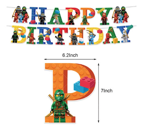 50pzs Set Globos Ninjago Padrisimo Kit Fiesta Cumpleaños