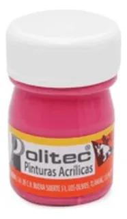 Pintura Acrílica Politec Tono 337 Rosa Mexicano 20 Ml