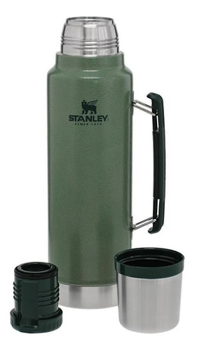 Termo Stanley Classic Legendary Bottle 1.0 QT de acero inoxidable hammertone green
